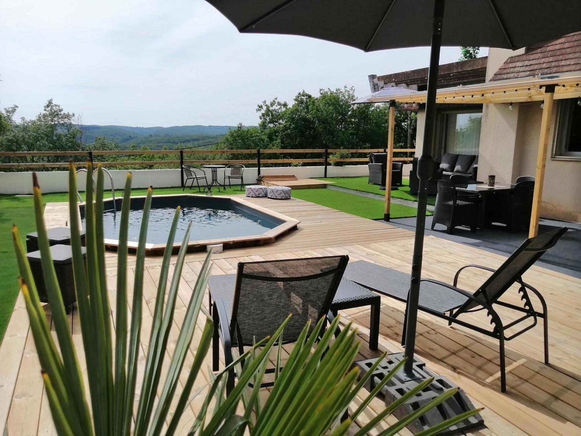 Lapausedegout Piscine Chambres Climatisees Jacuzzi Terrasse Lachapelle-Auzac Екстериор снимка